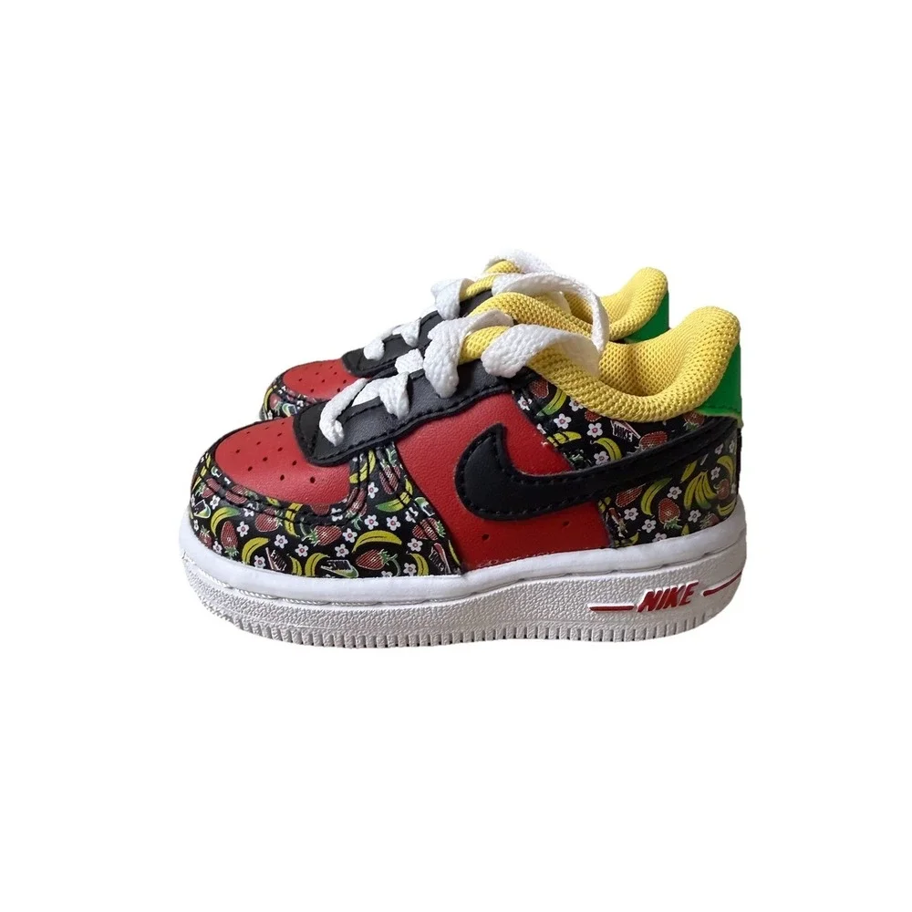 Nike Air Force 1 Strawberry Banana Red Black Multicolor | CU4693-600 TD Size 4C